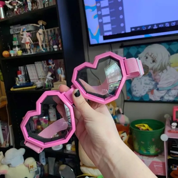 Pink Heart Shaped Goggles Glasses - Picture 8 of 12